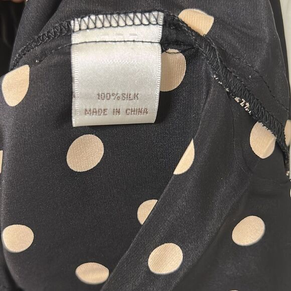 Elizabeth McKay Polka Dot Tie Waist Mini Silk Dress(Size 4) - Picture 7 of 14